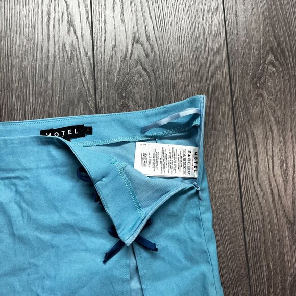 Motel Rocks Mini Yitra Bow Skirt Blue New Large NWT - Picture 6 of 10